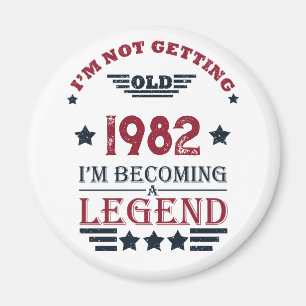 Aimant Cadeaux d'anniversaire vintages personnalisés