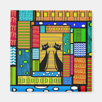 Aimant Cadeaux d'art de chat Whimsical