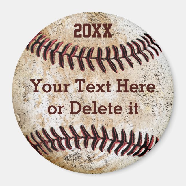 Aimant Cadeaux de baseball PERSONNALISÉS à bas prix pour  (Devant)