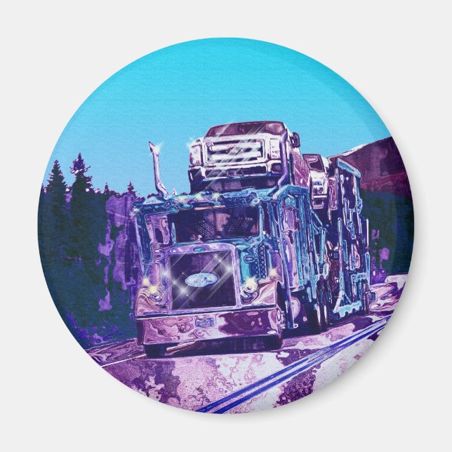 Aimant Cadeaux de CAMIONNEURS d'INSTALLATION de CAMION de (Devant)