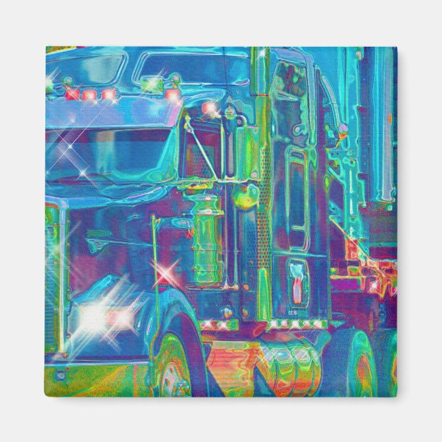 Aimant Cadeaux de CAMIONNEURS d'INSTALLATION de CAMION de (Devant)