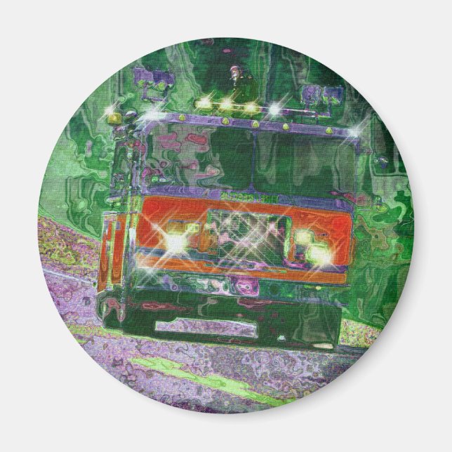 Aimant Cadeaux de CAMIONNEURS d'INSTALLATION de CAMION de (Devant)