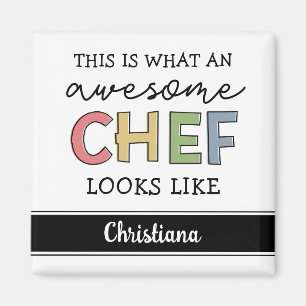 Aimant Cadeaux de chef sur mesure   Meilleur Chef Jamais 
