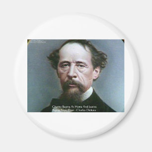 Aimant Cadeaux de citations de Charles Dickens "Charité @