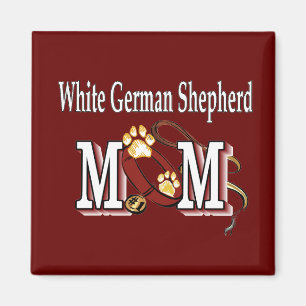 Aimant Cadeaux de maman berger allemand blanc