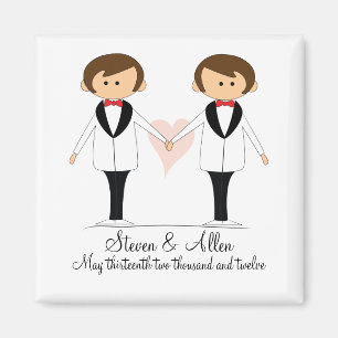 Aimant Cadeaux de mariage aimantés Deux Mariés