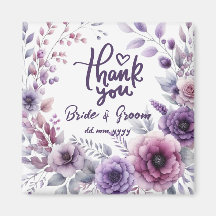 Cadeaux de mariage Remerciements avec cadre floral