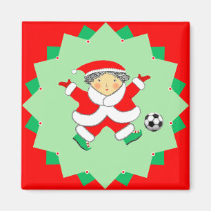 Aimant Cadeaux de Noël de football pour remplir les bas