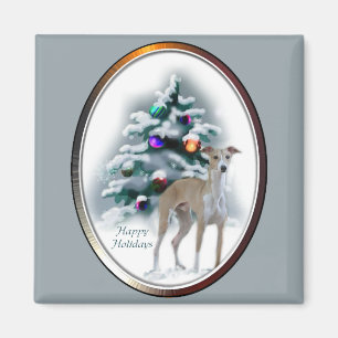 Aimant Cadeaux de Noël de lévrier italien