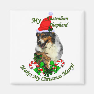 Aimant Cadeaux de Noël du berger australien