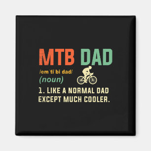 Aimant Cadeaux de papa de vélo de montagne de style rétro