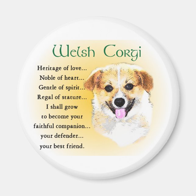 Aimant Cadeaux de Pembroke Welsh Corgi (Devant)