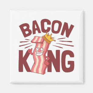 Aimant Cadeaux de roi de bacon pour homme garçon
