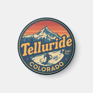 Aimant cadeaux de ski vintage Telluride colorado extérieu