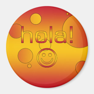 Aimant Cadeaux espagnols : Bonjour/Hola font face