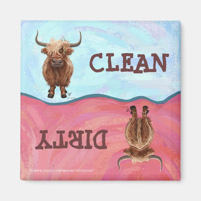 Aimant Cadeaux et accessoires de vache Highland (Devant)