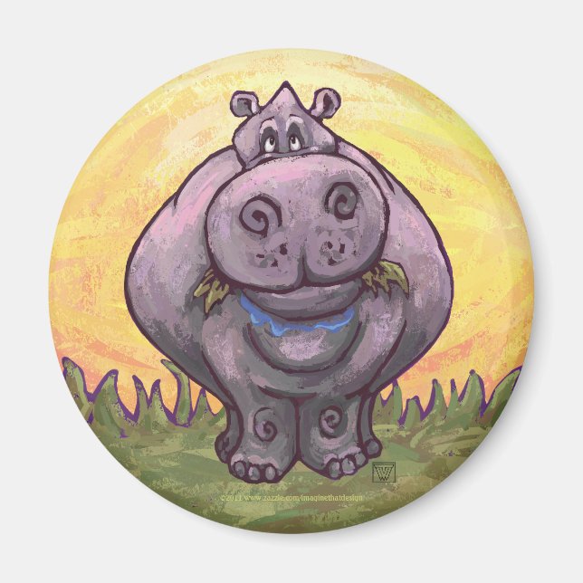 Aimant Cadeaux et accessoires Hippopotamus (Devant)