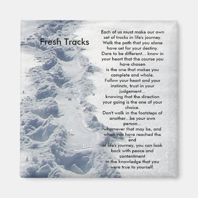 Aimant Cadeaux Inspirationnels - Nouvelles pistes (Devant)