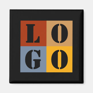 Aimant Cadeaux personnalisés modernes Noir Simple