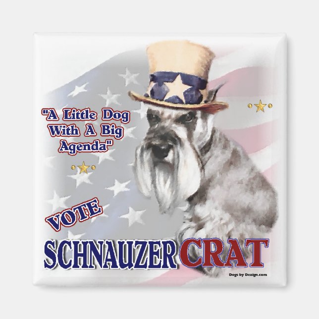 Aimant Cadeaux Schnauzer miniatures (Devant)