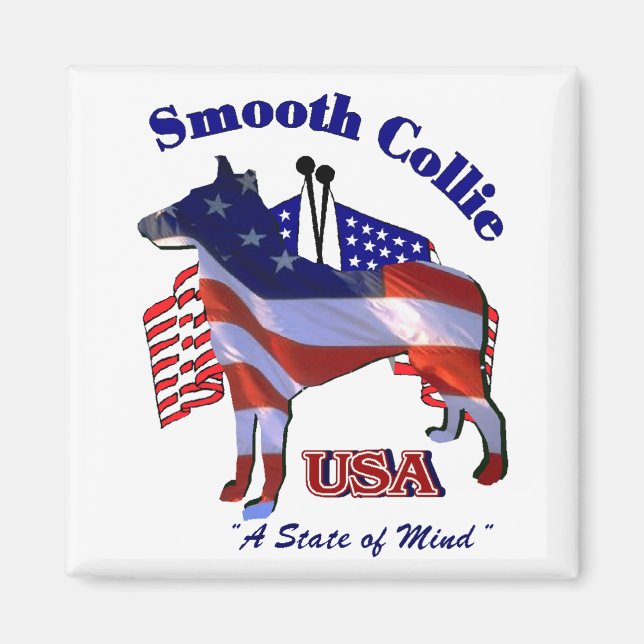 Aimant Cadeaux Smooth Collie (Devant)
