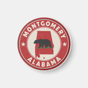 Aimant Cadeaux vintage Montgomery, Alabama