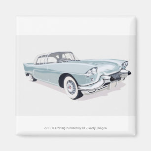 Aimant Cadillac 1957 avec la silhouette du conducteur à