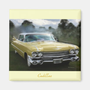 Aimant Cadillac jaune