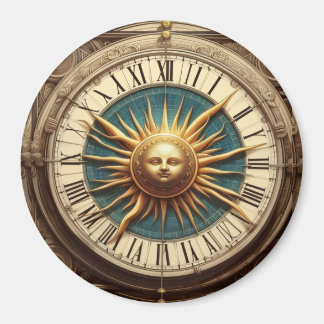 Aimant Cadran Solaire Antique Vintage Bouton Magnétique /