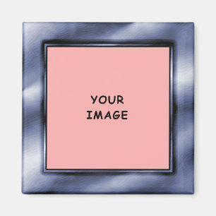 Aimant Cadre photo ombré bleu ardoise de style bordure
