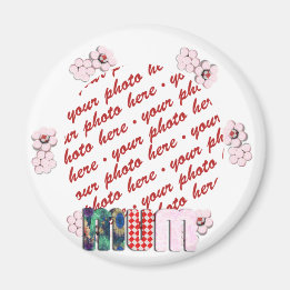 Aimant Cadre photo Patchwork 'MUM'