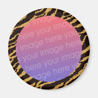 Aimant cadre photo rayures de tigres