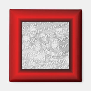 Aimant Cadre simulé rouge bordure
