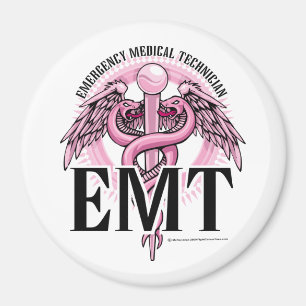 Aimant Caducée rose d'EMT