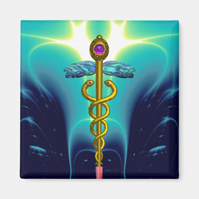 Aimant CADUCEUS, amitiste de l'or dynamique (Devant)