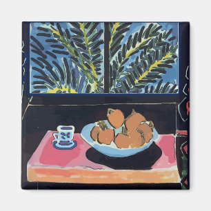 Aimant Café avec oranges et café