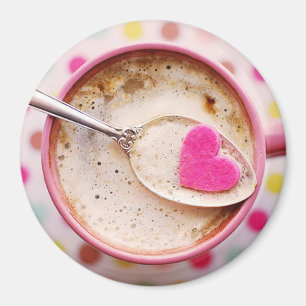 Aimant café coeur bonbon