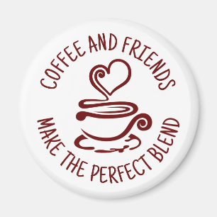 Aimant Café et amis, faire le mélange parfait