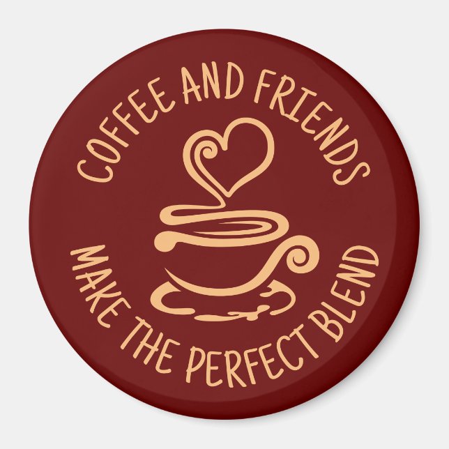 Aimant Café et amis, faire le mélange parfait (Devant)