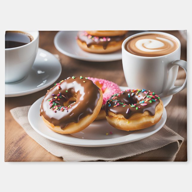 Aimant Café et Donuts (Recto)