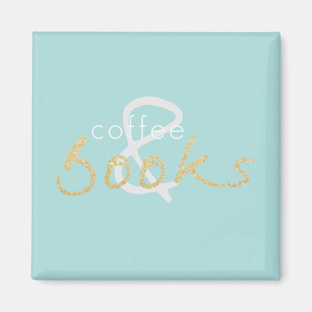 Aimant café et livres (Devant)