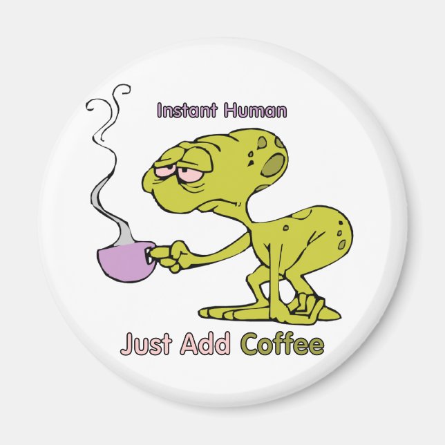 Aimant Café : humain instantané (Devant)
