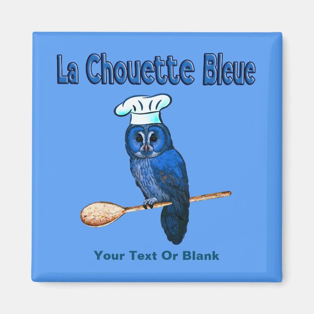 Aimant Café La Chouette Bleue (Devant)