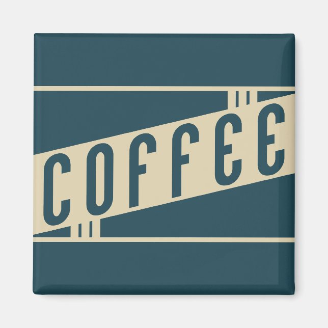 Aimant café rétro (Devant)