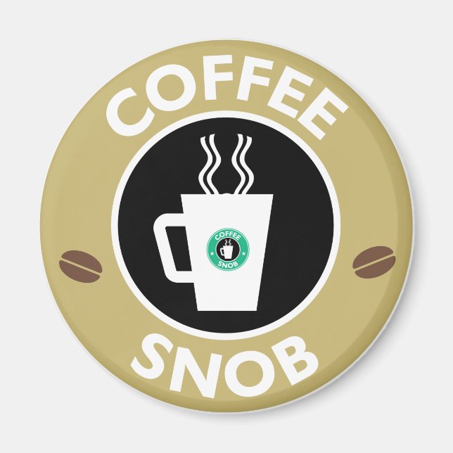 Aimant Café Snob, Humour café (Devant)