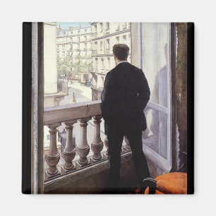 Aimant Caillebotte - Jeune homme à sa fenêtre,