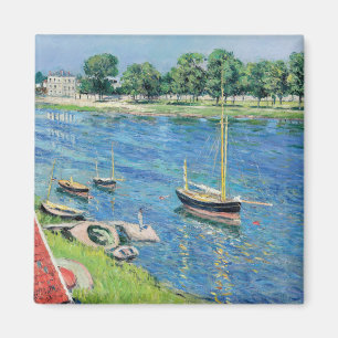 Aimant Caillebotte - Seine à Argenteuil, Bateaux à l'ancr