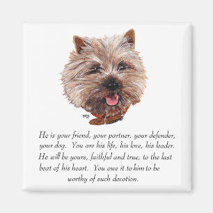 Aimant Cairn Terrier de Souvenir - Mâle