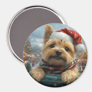 Aimant Cairn Terrier Dog Roller Dessous de verre Noël
