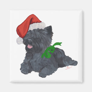 Aimant Cairn Terrier Noël